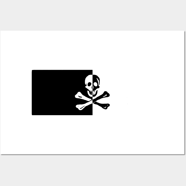 Skull Cross Bones Pirate Skeleton Wall Art by PlanetMonkey